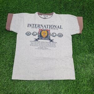 Vintage 1994 International Police Games Shirt M/L 22x25 Gray USA